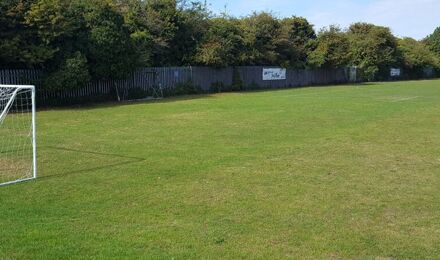 School field with football goals